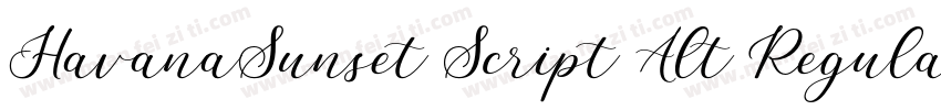 HavanaSunset Script Alt Regular字体转换
